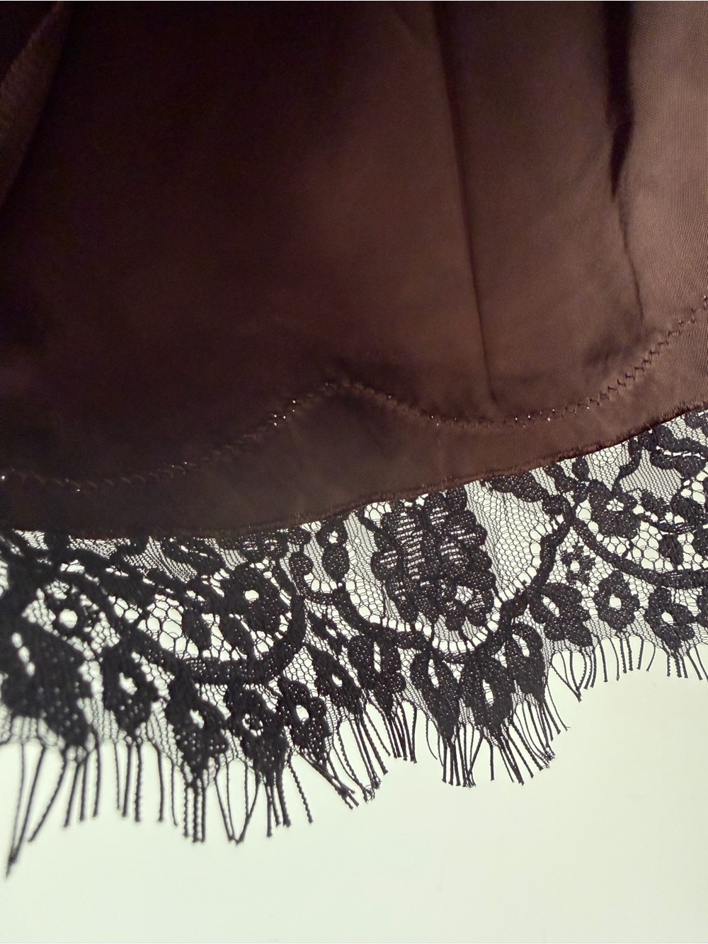 Camila Coelho Brown black lace trim Shorts - Picture 6 of 7